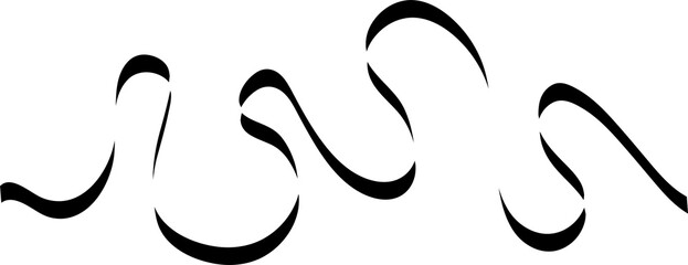 Set of ribbon shadow. Decoration for holiday, new year