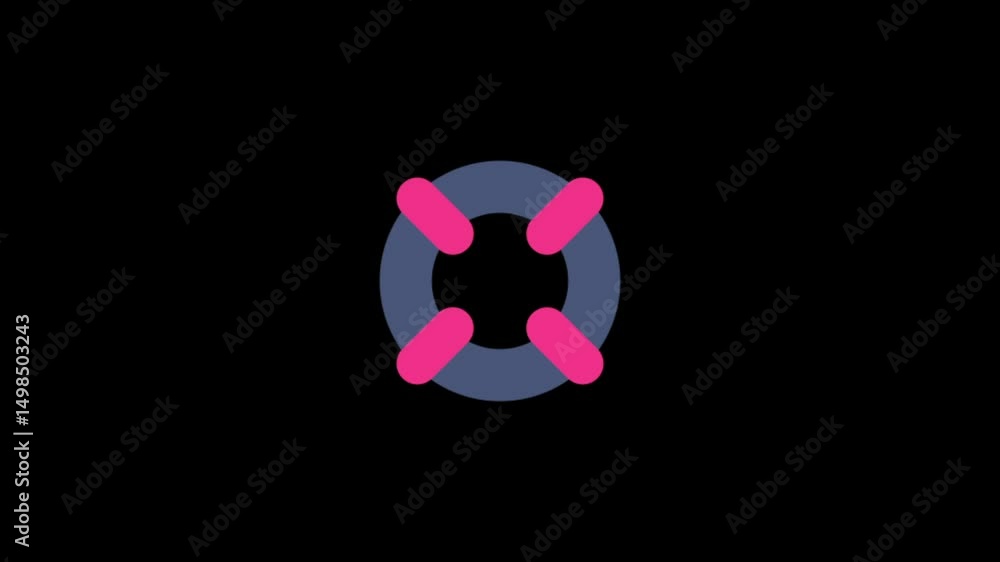 Poster abstract vector icon with circular multicolor design