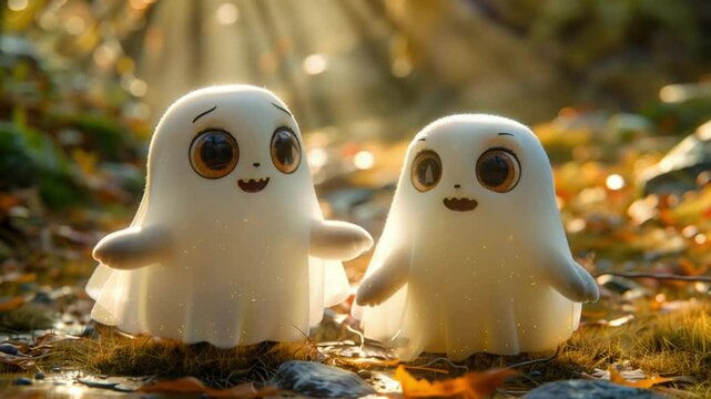 cute hellowen ghost characters