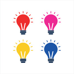 Minimal Light Bulb Icon Representing an Idea Concept