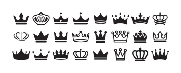 Obraz premium Flat Modern Crown with Simple Design