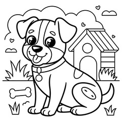 A beautiful line drawing art coloring page