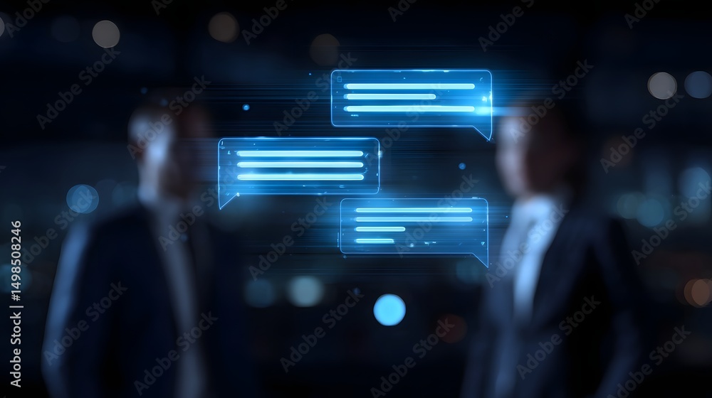Poster an intelligence chatbot interface designed to enhance customer support and communication through qui