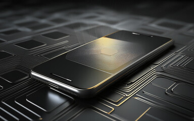 abstract technology background with smartphone