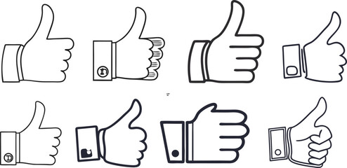 Thumb up icon set