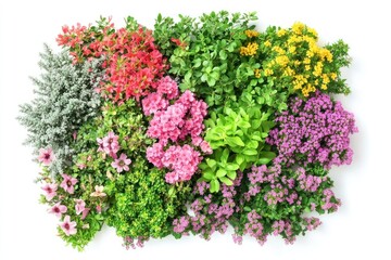 Fototapeta na wymiar Garden flower bed flowers nature plants.