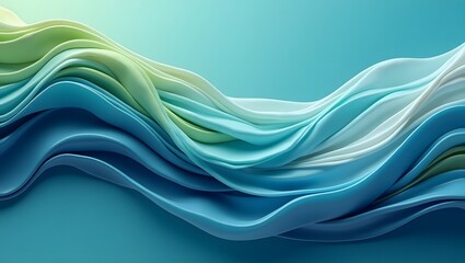 Fototapeta premium Tranquil Tides – Layered Aqua Abstract Wallpaper