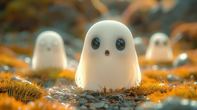 cute hellowen ghost characters