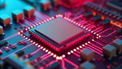 High-Performance Central Processing Unit Advanced Microchip Technology and Circuit Board Design