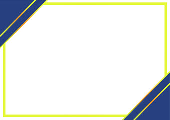 Modern simple blue and gold certificate template design on white paper