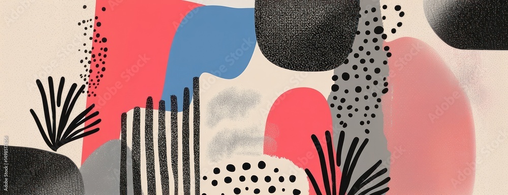 Poster memphis background abstract patterns shapes.