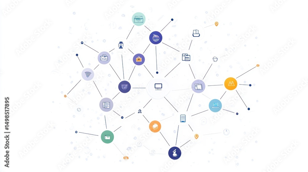 Poster networked system of interconnected applications