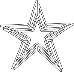 Star line drawing style