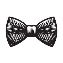 Black Color Bow Tie Silhouette Vector Illustration, Solid White Background. minimal vector design