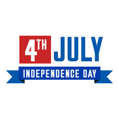 Fourth of July Celebration: A striking graphical representation celebrating Independence Day, featuring bold lettering and vibrant colors, symbolizing the spirit of patriotism.