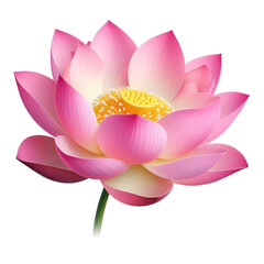Cutout lotus flower on transparent background
