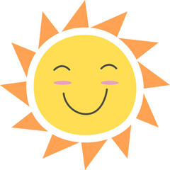 Cute Cartoon Sun Element