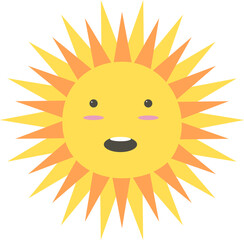 Cute Cartoon Sun Element