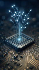 Close up of a complex processing unit