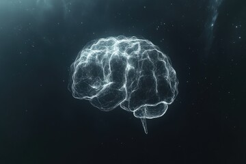 Abstract brain graphic, digital art