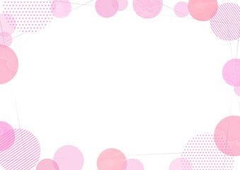 お洒落な水彩の幾何学フレーム