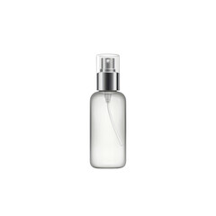 Clear Plastic Spray Bottle with Silver Cap - Mockup