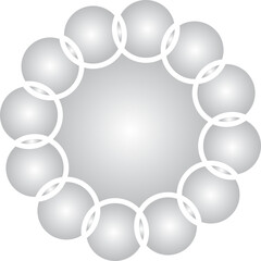 Circle diagram overlapping for banners, placards, posters, flyers