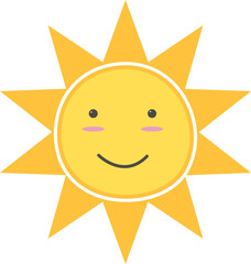 Cute Cartoon Sun Element