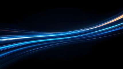 Naklejka premium Blue light speed burst with infinite perspective