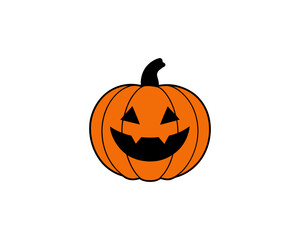 Funny Jack-O'-Lantern Halloween Pumpkin Illustration – Cartoon Vector for Fall Holiday Designs, Autumn, Kids Crafts, Party Graphics Spooky Decor,Seasonal Flyers, Posters & Greeting Cards.