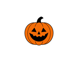 Funny Jack-O'-Lantern Halloween Pumpkin Illustration – Cartoon Vector for Fall Holiday Designs, Autumn, Kids Crafts, Party Graphics Spooky Decor,Seasonal Flyers, Posters & Greeting Cards.