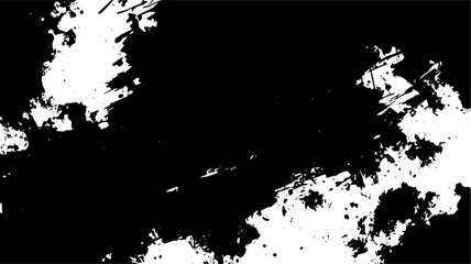 Grunge Black and White Paint Splatter Texture Background