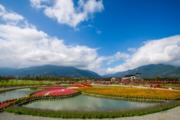 Flower valley with spring blossom in Taidong ,  China