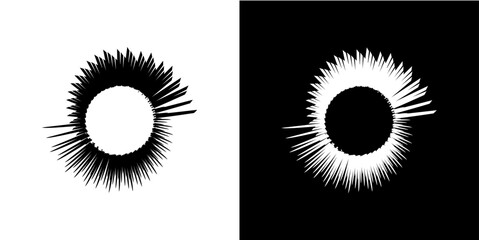Fototapeta premium Dynamic abstract spiral sound wave rhythm lines. Circular spiral sound wave rhythm of lines. Circular futuristic abstract lines, black and white background. 
