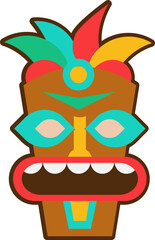 Obraz premium Tiki Tropical Beach Party Element
