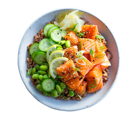 citrus salmon poke bowl