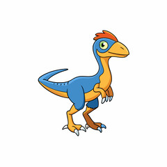 Raptors Bird Perched Vector Style On White