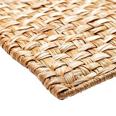 Contemporary Eco Straw Mat Featuring a Natural Wove Isolated on Transparent Background