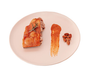 cochinillo en salsa de tomate azul