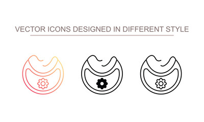 Bib icon design with white background stock illustration