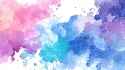 Abstract watercolor splash background in vibrant pastel tones