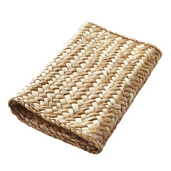 Contemporary Eco Straw Mat Featuring a Sleek Natural Pattern Isolated on Transparent Background