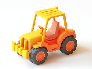 Fototapeta premium toy truck isolated on white background