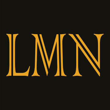 LMN Letter Initial Logo Design Template Vector Illustration