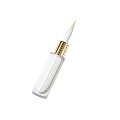 Elegant White and Gold Cosmetic Pen Applicator Bottle