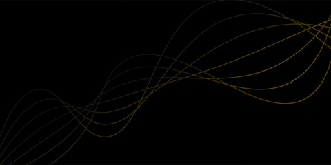 Abstract wave background with yellow line color elements. Dynamic wave pattern. Modern flowing wavy lines. Futuristic technology concept. vector illustration