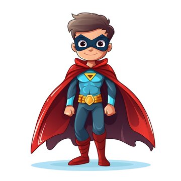 Professional Standing Pose of a Superboy, Superchild, or Secret Super Agent for Commercial Use