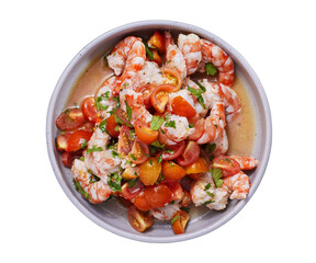 cooked tiger prawns with olive oil