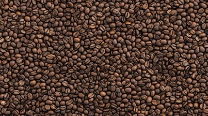 Roasted Coffee Beans Background Close Up Texture Perfect for Coffee Shop