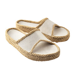 Fototapeta premium Fashion Forward Espadrille Style Sandals with Soft Isolated on Transparent Background